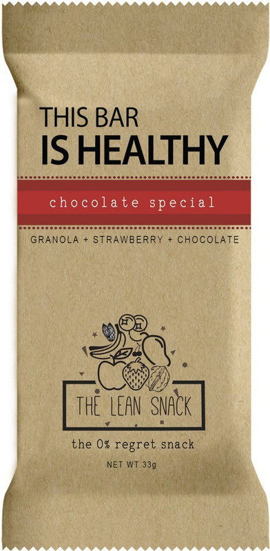 the lean snack STRAWBERRY CHOCOLATE OATMEAL NUTRITION BAR PACK OF 8(Pack of 8, 8 x 4.12, 33 g)
