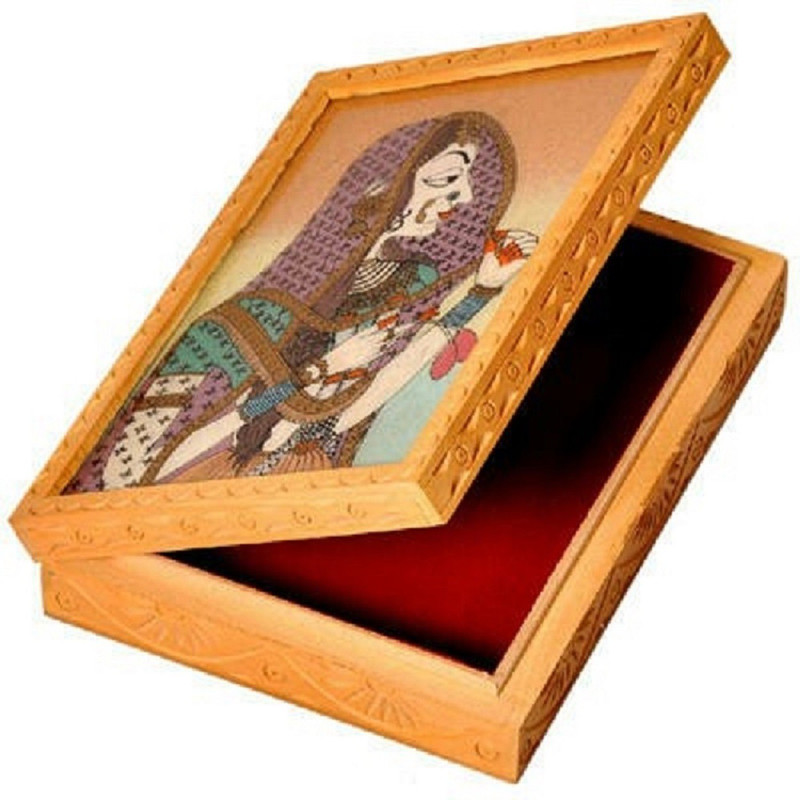 ramani Handicraft Decorative wooden Jewellery Box for Women (Brown) Jewellery Box for Women Vanity Box(Multicolor)