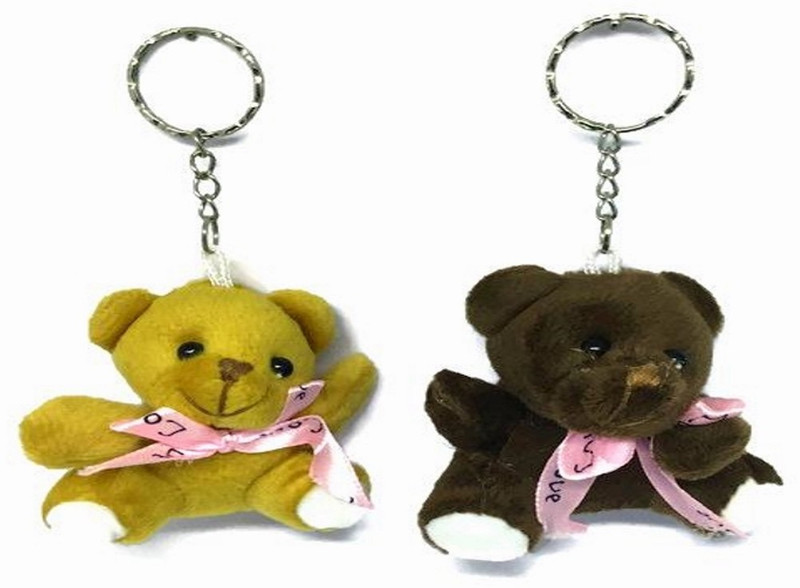 antras creations Combo stylish Teddy Bear Key chain with Ribbon Locking Key Chain(Multicolor)