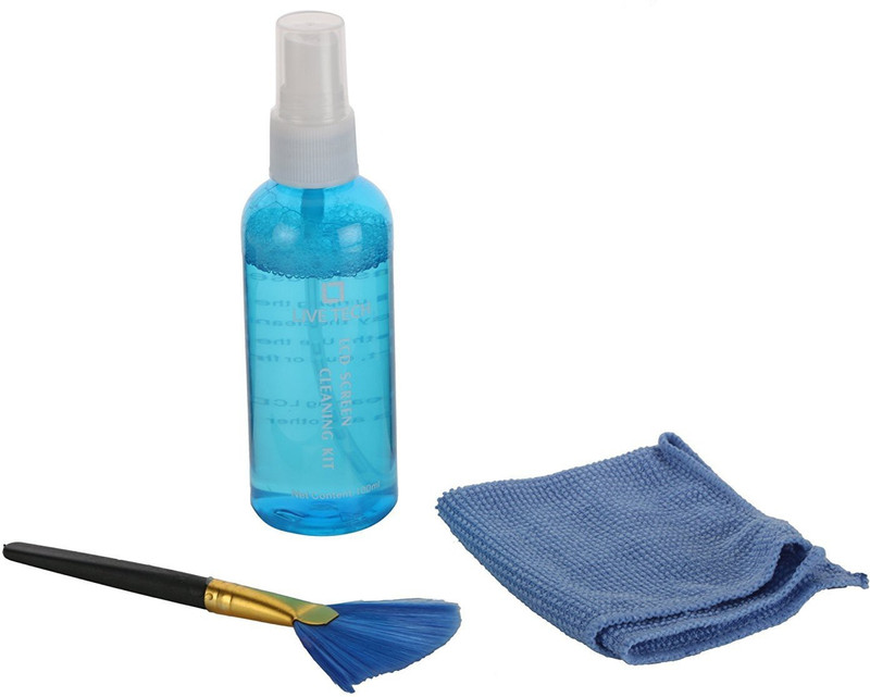 Live Tech CK01 Pro Cleaning Kit with Advanced Sterile Liquid, Micro-Fibre Cloth and Anti-Static Brush for Computers, Laptops, Mobiles(CK01) Live Tech CK01 Pro Cleaning Kit with Advanced Sterile Liquid, Micro-Fibre Cloth and Anti-Static Brush for Computers, Laptops, Mobiles(CK01)
