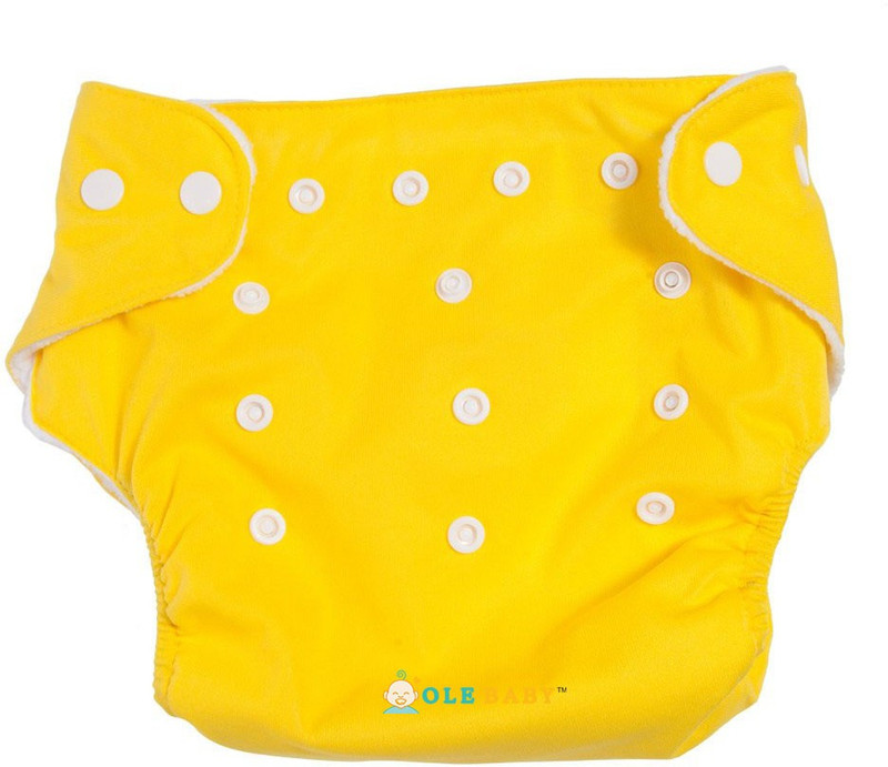 Ole Baby Cloth REUSABLE Nappy Organic Cotton Anti Bacterial Washable Free Size Adjustable WaterProof Covered 0-2 Years