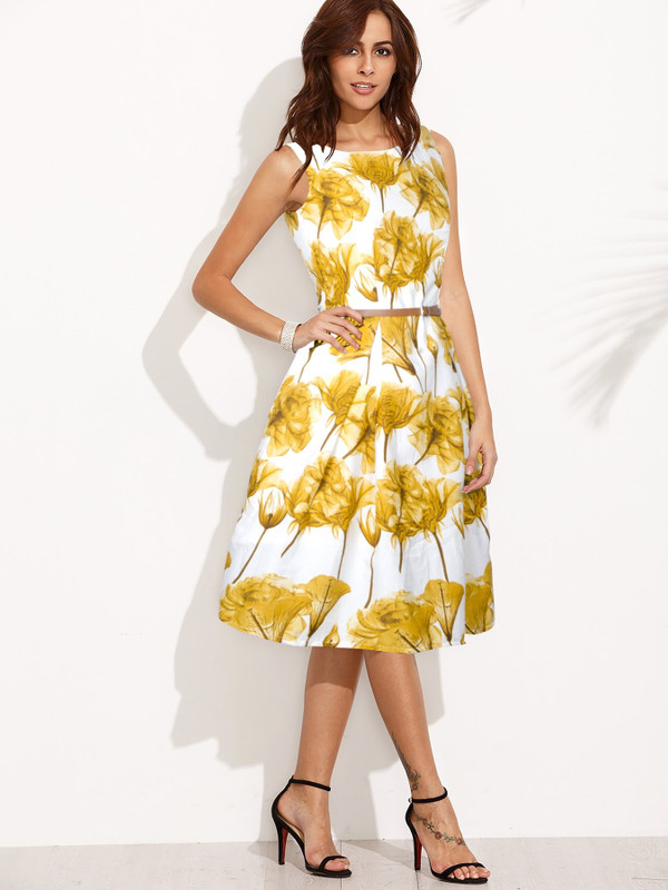 katariyafabrics Women Fit and Flare Multicolor Dress