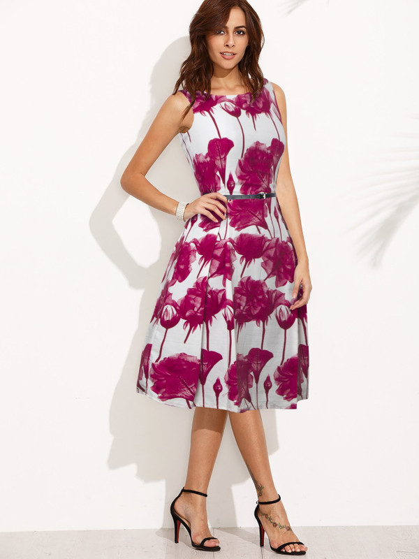 katariyafabrics Women Fit and Flare Multicolor Dress