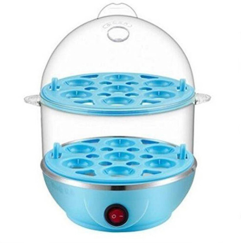 Lemish Multifunction 2 Layer Electric egg Cooker Egg Boilers & Steamer-Blue Color LM20 Egg Cooker(14 Eggs)