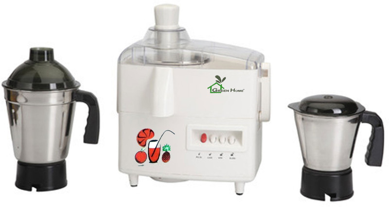 Green Home JMG4 Mark 1 Piano Electric Jmg Stainless Steel 2 Jars 550 Watt 550 W Juicer Mixer Grinder(Multicolor, 2 Jars)