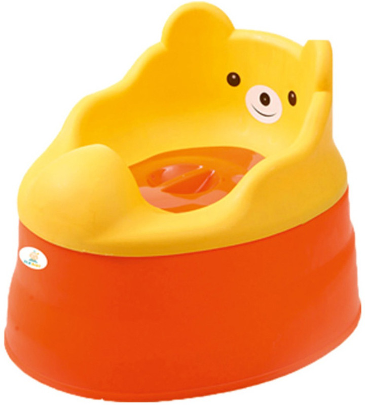 Ole Baby Anti Skid 3 in 1 Cute Smiling Bear Face Premium Quality Multi functional Chair BPA FREE 0 - 4 years Potty Box(Red, Yellow)