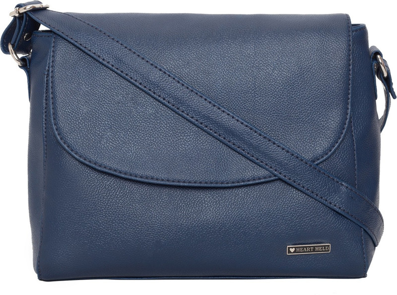 heart held Blue Sling Bag