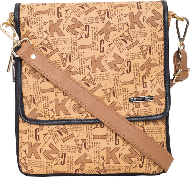 heart held Women's Sling Bag Beize Beige Sling Bag
