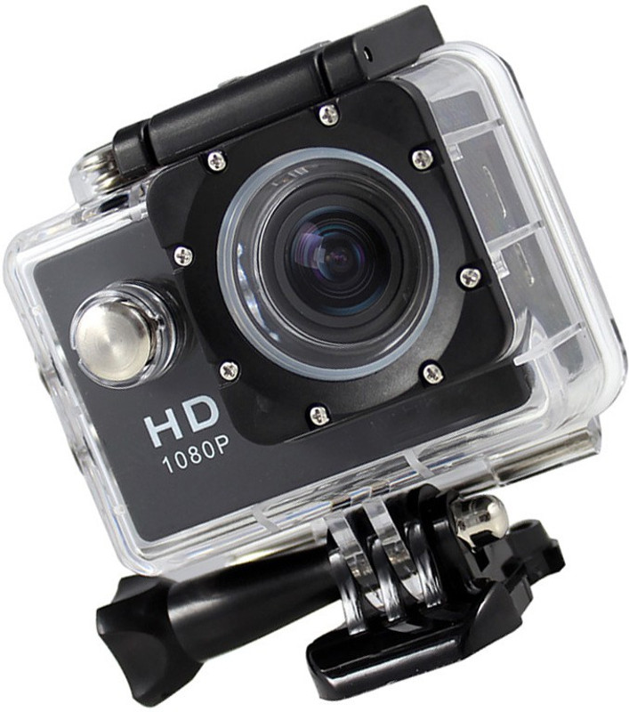ALONZO Action Camera Ultra HD 30m under Waterproof Sport Camera 12MP 170 Degree Wide Angle Sports and Action Camera(Black, 12 MP)