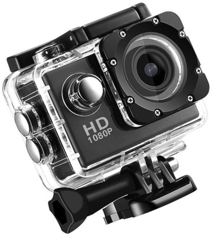 ALONZO Sport Action Camera /30fps 12MP Action Camera with EIS, Ultra HD 30m Waterproof Camera with Remote Control, 170 Degree Wide Angle Sports and Action Camera(Black, 12 MP)