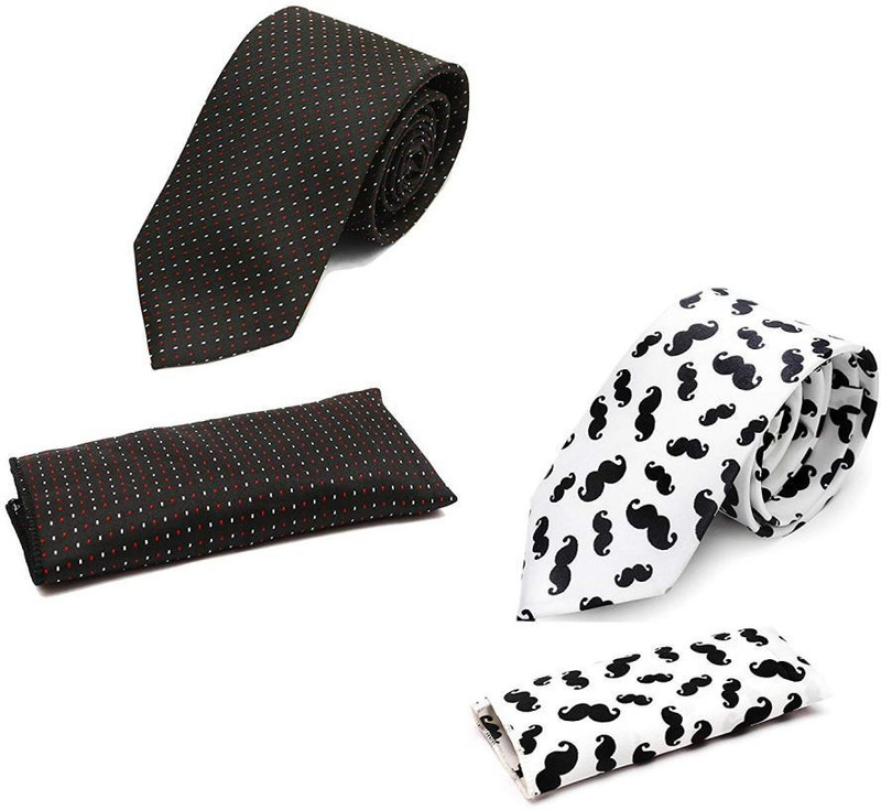 markslow Self Design Tie(Pack of 4)