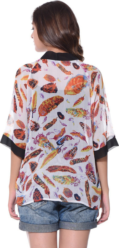 Uptownie Lite Casual Short Sleeve Printed Women Multicolor Top