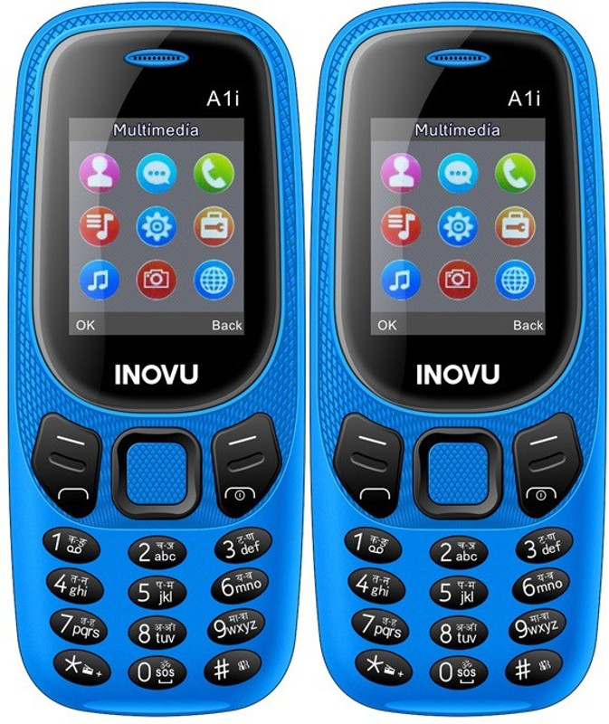 Inovu A1i Combo of Two Mobiles(Blue)
