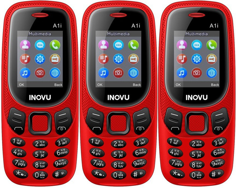 Inovu A1i Combo of Three Mobiles(Red)