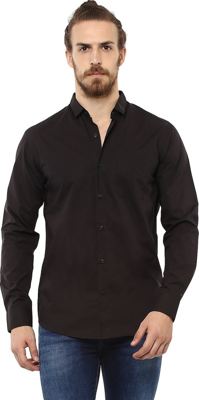 Mufti Men Solid Casual Black Shirt Desertcart Seychelles