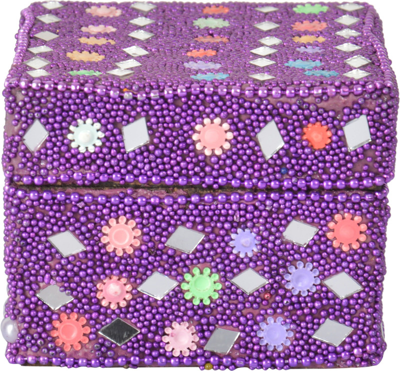 ramani Handicraft Decorative Brass Jewellery Box for Women (Purple) Jewellery Box for Women Vanity Box(Multicolor)