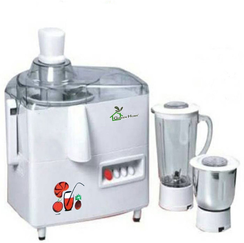 Green Home MK10001 Mark-1, 550 Watt Electric Jmg 2 Poly Jars 550 W Juicer Mixer Grinder(Multicolor, 2 Jars)