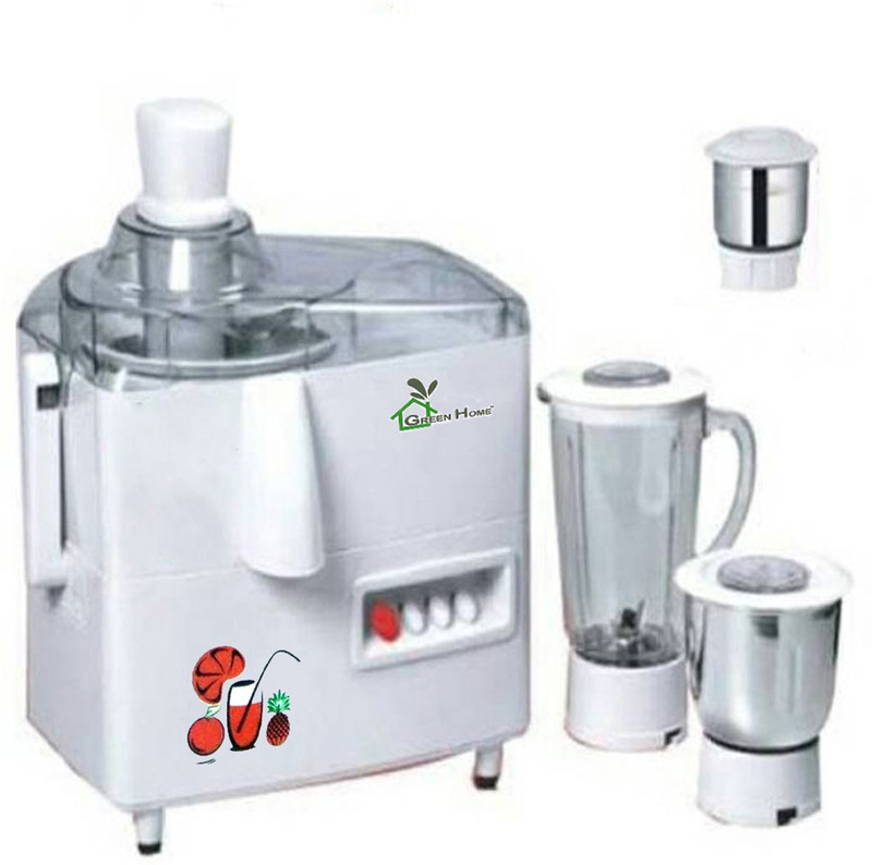 Green Home MK02 Mark-1, 550 Watt Electric JMG 3 Poly Jars 550 W Juicer Mixer Grinder(Multicolor, 3 Jars)