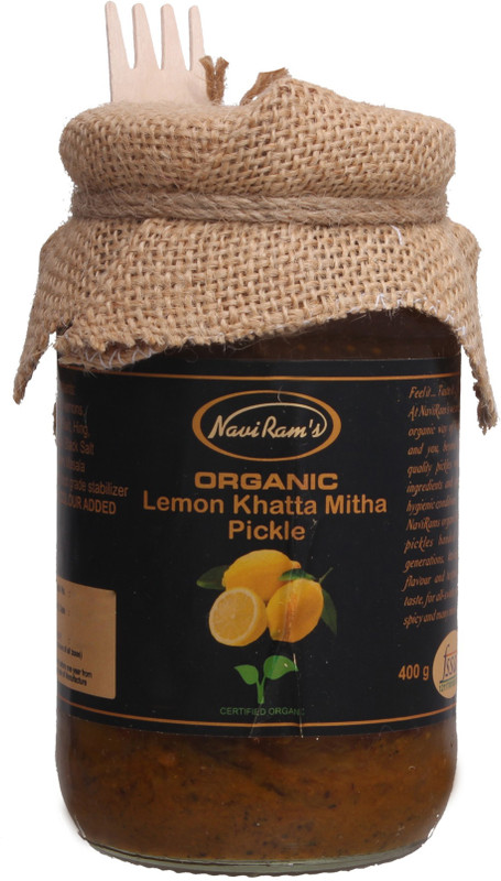 Navi Rams Navi Ram's Organic Lemon Khatta Mitha Pickle Lemon Pickle(400 g)