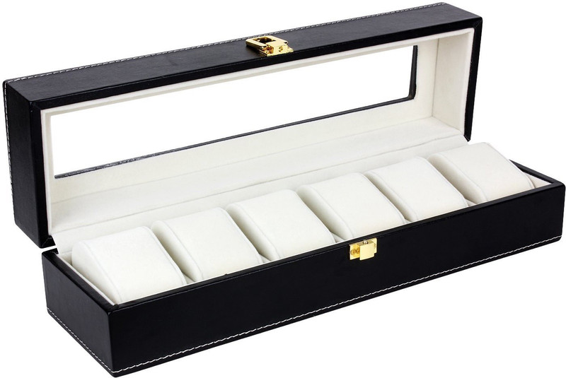zaradise w4 Watch Box(black cream, Holds 10 Watches)