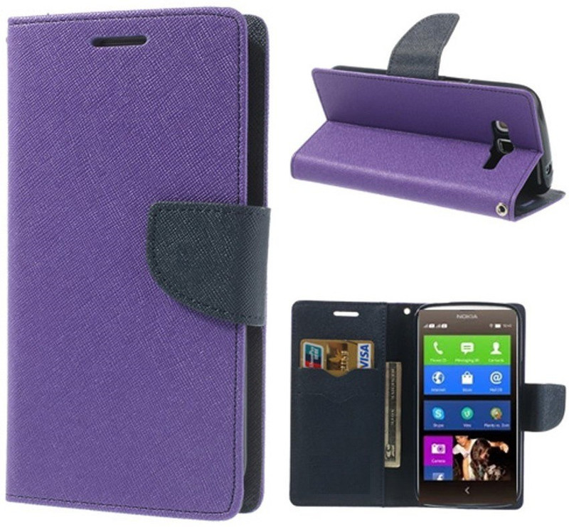 RDcase Flip Cover for Microsoft Lumia 640 XL(Purple)