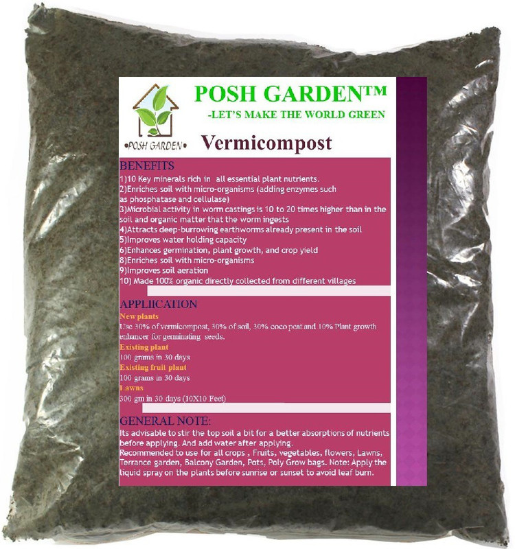 posh garden Vermicompost Soil Manure(2 kg Powder)