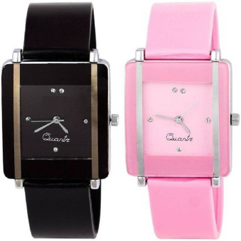 blutech s SQUARE DIAL PINK BLACK COMBO FOR YOUR FASHION Watch Analog Watch  - For Girls