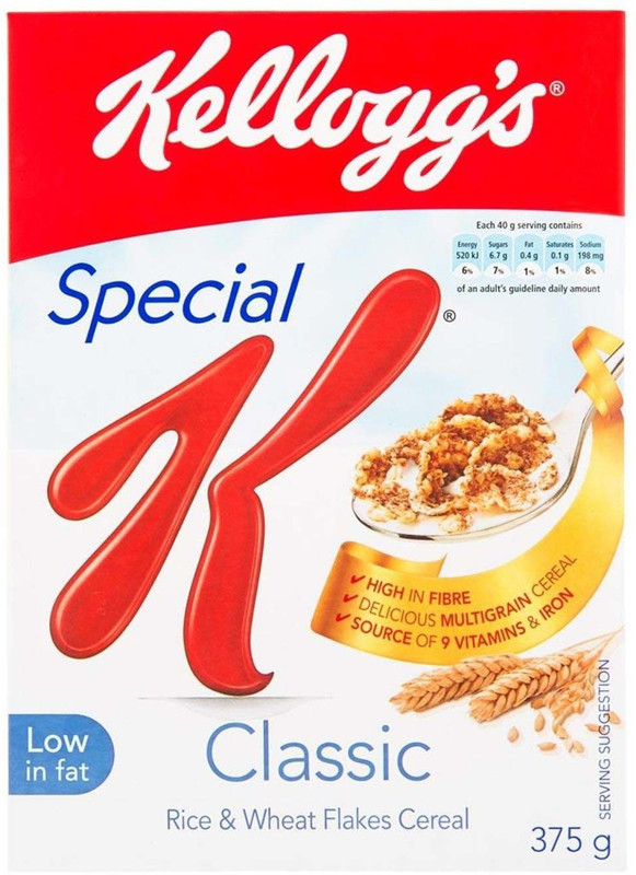 Kellogg's Special K Classic Rice & Wheat Flakes Cereal - 375g(375 g, Box)