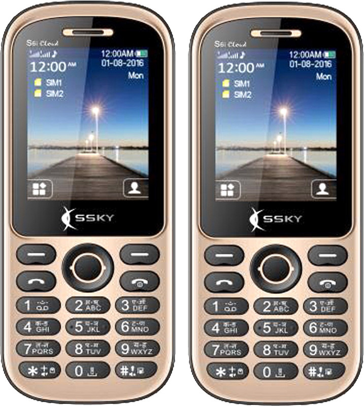 Ssky S6i Cloud Combo of Two Mobiles(Gold & Black) Ssky S6i Cloud Combo of Two Mobiles(Gold & Black)
