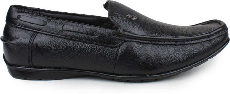 Shumael Black Leather Casual Shoes Loafers For Men(Black) Shumael Black Leather Casual Shoes Loafers For Men(Black)