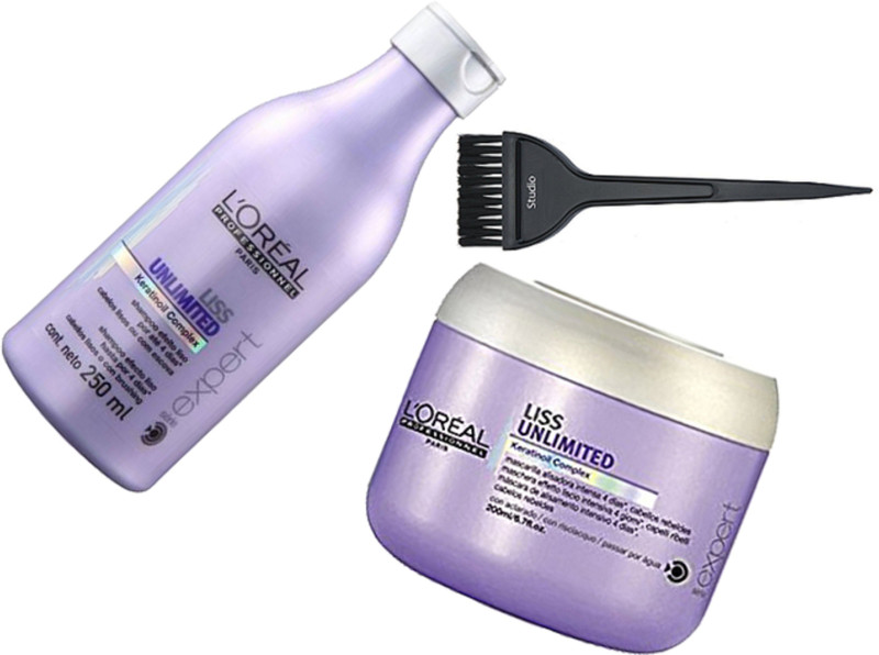 studio Of Hair Brush, L'oreal Liss Unlimited Hair Shampoo 250 ml With Conditioner(3 Items in the set)