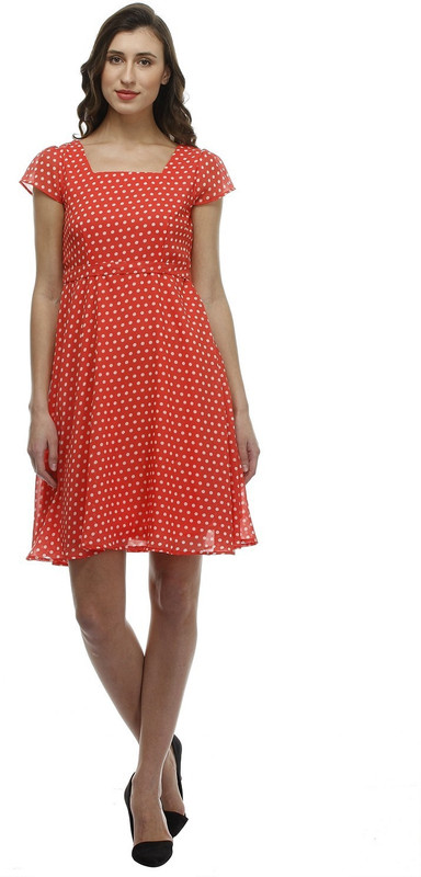 Deewa Women Fit And Flare Red Dress | Desertcart Bermuda