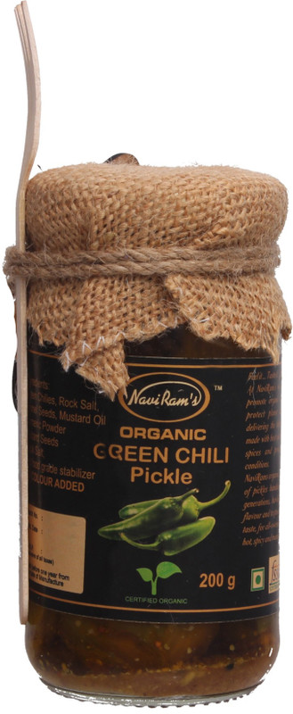 NAVI RAMS Navi Ram's Organic Green Chili Pickle Green Chilli Pickle(200 g)