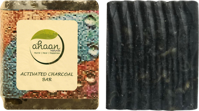 ahaan naturals Charcoal Soap Bar All Skin Type- 100 Gram , B3(100 g)