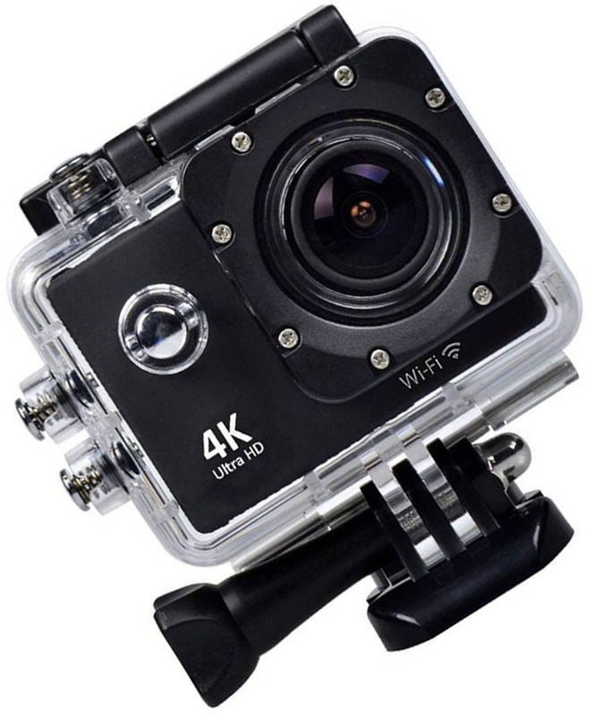 ALONZO Wifi 4K Action Camera Ultra HD 100Feet Waterproof Sport Camera 2 Inch LCD Screen 16MP 170 Degree Wide Angle Sports and Action Camera(Black, 16 MP)