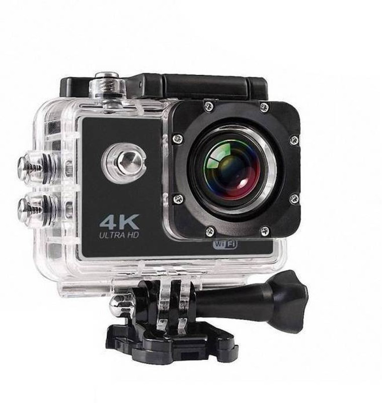 ALONZO Action Camera 4K Sports Action Camera Portable Package,12MP Ultra HD 30M Waterproof DV Camcorder 2 Inch LCD Screen, 170 Degree Wide Angle Sports and Action Camera(Black, 12 MP)