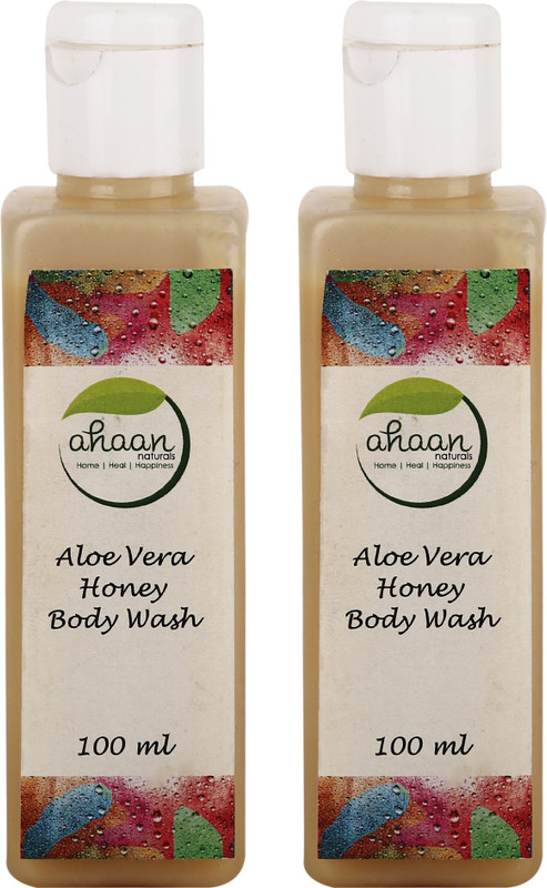 ahaan naturals Honey Aloe Vera Body Wash All Skin Type- 100 Ml Each, Pack of 2(100 ml, Pack of 2)