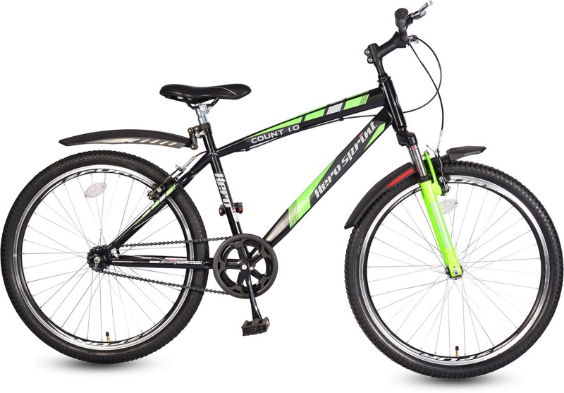 Hero Count 1.0 26T 26 T ain Cycle(7 Gear, Green, Black)