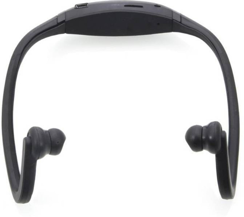 ewell Sports Bluetooth 4.0 Headset | Headphones with Micro sd Card Support fm Radio Functionality Bluetooth Headset with Mic(Black, In the Ear)