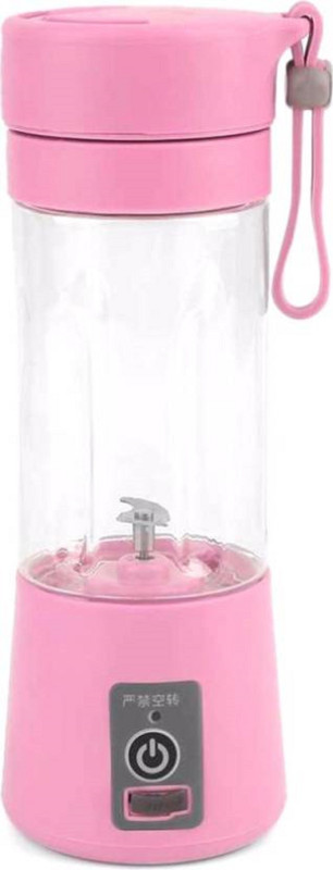 Mantavya 1 Electric Portable Fruit Juicer Blender Bottle 380ml 200 W Juicer Mixer Grinder(Pink, 1 Jar)