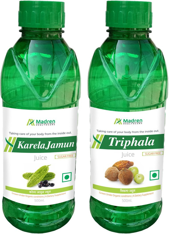 Madren Healthcare Karela Jamun & Triphala Juice(2 x 250 ml)