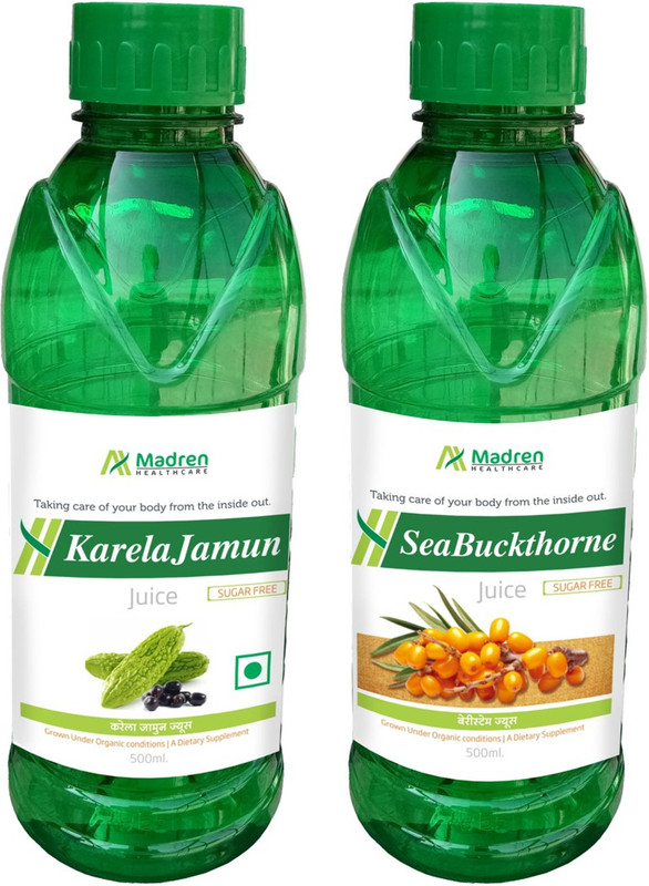 Madren Healthcare Karela Jamun & Seabuckthrone Juice(2 x 250 ml)