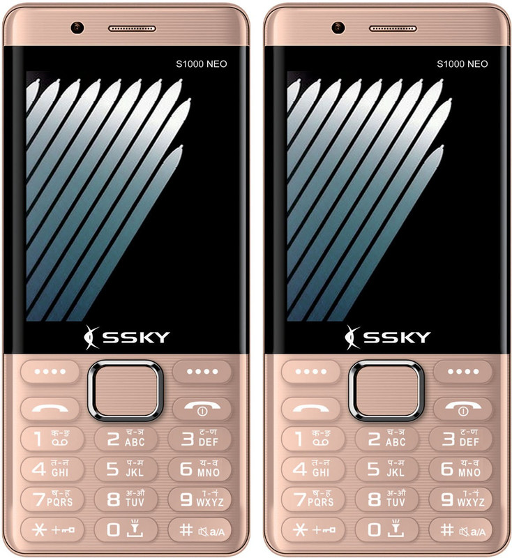 Ssky S1000 Neo Combo of Two Mobiles(Rose Gold) Ssky S1000 Neo Combo of Two Mobiles(Rose Gold)