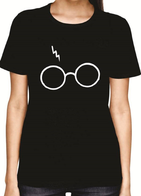 gifting solution Printed Women Round Neck Black T-Shirt