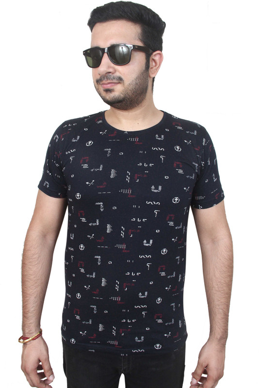 xtra lyf Printed Men Round Neck Multicolor T-Shirt