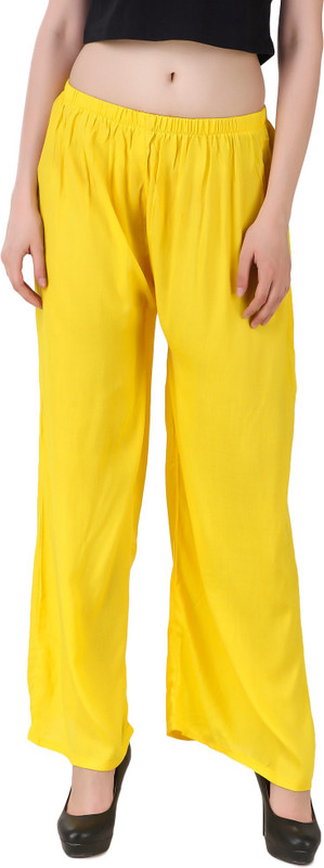 pour femme Regular Fit Women Yellow Trousers
