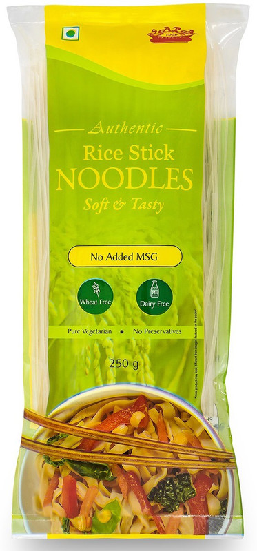 Sara Food Products Rice Stick Noodles 3MM Hakka Noodles Vegetarian(250 g)
