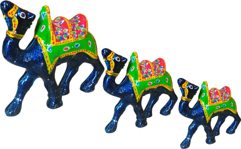 sdshopping Camel Statue Bedroom Living Room Decorative Showpiece  -  4 cm(Fiber, Blue)