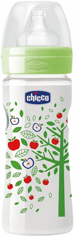 Chicco Wellbeing PP Bottle - 250 ml(Green, Pink)