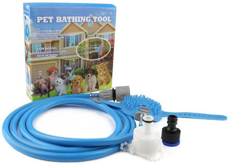 pinkparifashion Pet Bathing Tool Washing Sprayers Dog Brush